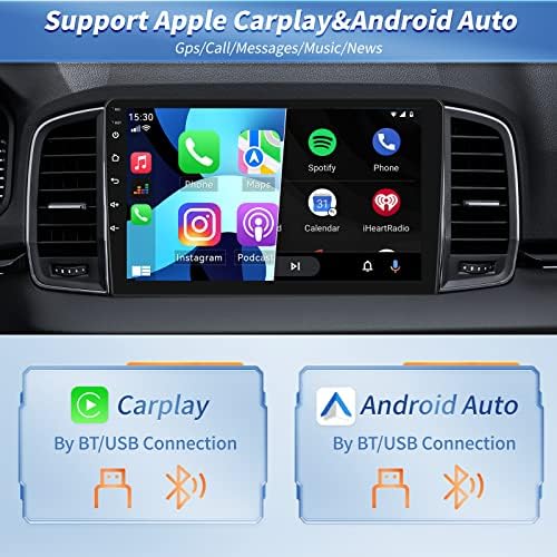 [2+32G] Android 11 Auto Stereo za Jeep Grand Cherokee 2014-2017 sa Apple Carplay&Android Auto, 9 inčni auto Radio sa ogledalom Link