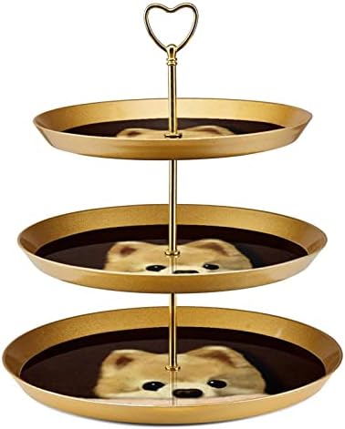 Set za prikaz desertnog stola, Zlatni stalak za Cupcake, Štandovi za deserte, 3-slojni poslužavnik za serviranje, stalak za tortu