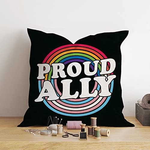 Ponosni ally gay lezbijski jastučni jastuk za valentinovo zaljubljeni jastuk Gay Pride LGBT duga ravnopravnost lezbijska kaučara pokrov