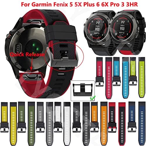 Serdas 26. 22mm Silikon za brzo puštanje kaiševa za garmin Fenix ​​6x 6 Pro Smart Watch Easyfit ručni ručni band 5 5x plus 3HR narukvica