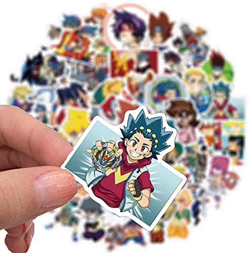 50pcs anime beyblade bolnice naljepnice vinilne vodootporne naljepnice naljepnice, hladne estetske naljepnice za tikvicu, laptop, boce za vodu skejtbord, naljepnice za računare, poklone za odrasle za odrasle