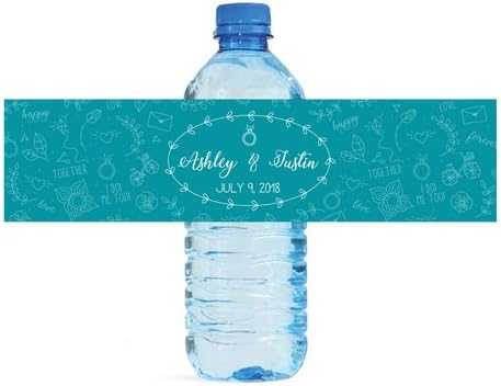 DesignThatSign zabava godišnjica vjenčanja Zaručnička zabava naljepnice za flašu vode za mladenke Rođendanska zabava svadbeni tuš jednostavne za korištenje naljepnice za samoljepljive