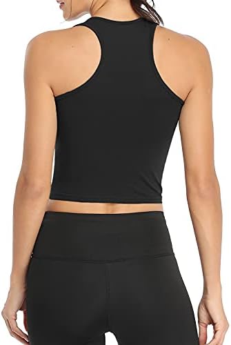 Sportski Crop Tank Tops za žene Cropped Workout Tops Racerback trčanje joga tenkovi pamučne majice za teretanu bez rukava 3 pakovanje