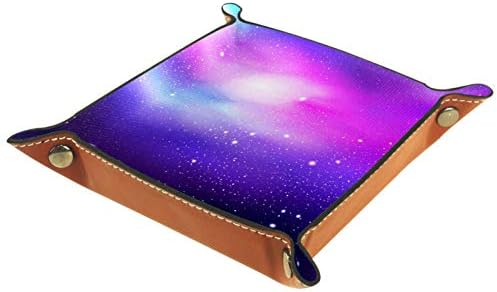 Lyetny Starry Sky Purple Organizator pladanj za skladištenje kreveta Beddide Caddy Desktop ladica Promjena ključa novčanik kutija