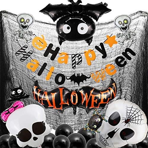 v1oly0 Halloween Balloo n set bundeve glave lubanje slovo zastava za zastavu Halloween Dekoracija