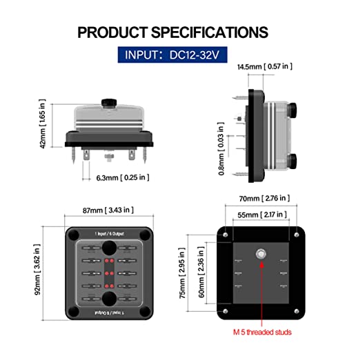 2Sets Morska Automotive Distribution APARTSKI FUSE baterija - terminalni blok-izlaz za zamjenu izlaza