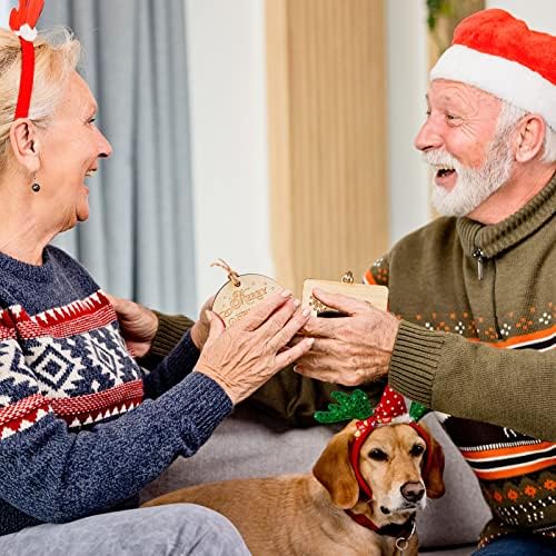 8 kom Božićni jedinstveni držač novca za gotovinski poklon, ručno rađena drvena viseća dekoracija za novac, smiješni držač za Božićni