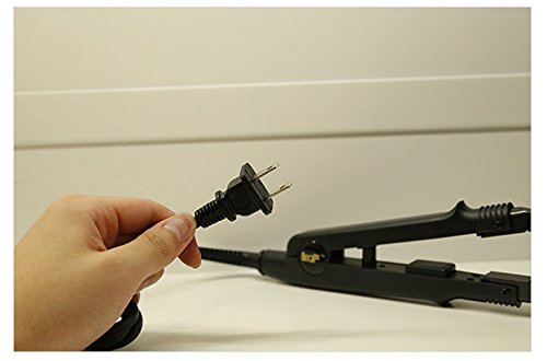 Salonski kvalitet u obliku Američki utikač Fusion konektor Željezni štapić za topljenje alata za kosu-crni