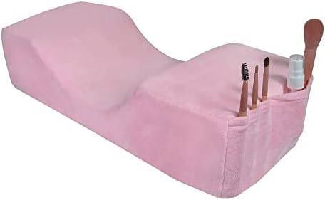 Mnpartnery kozmetički Salon jastuk za ekstenziju trepavica-udoban baršunasti jastuk za memorijsku pjenu, za zaštitu vrata kada se koristi za šminkanje ekstenzija trepavica