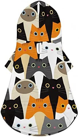 Slatka brojna mačka mačka jednodijelna košulja trendi kostim za pse sa poklopcem za kućne ljubimce
