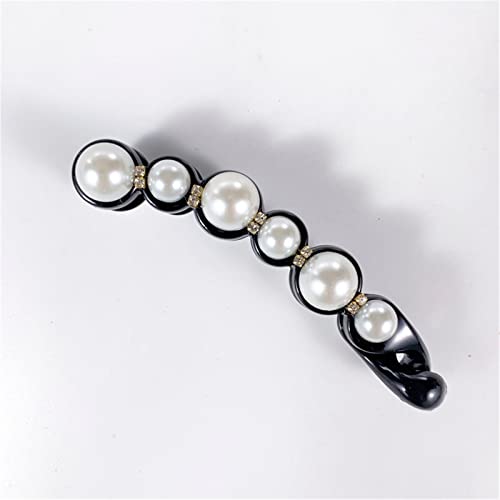 Rhinestones Pearl Hair Claw Vintage Classic Ponytail Držač za kosu Francuske Barrettes za žene 1pcs