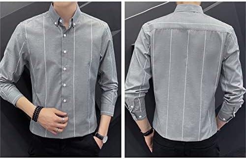 Maiyifu-GJ muškarci Striped dugih rukava s dugim rukavima niz majice Lagane casual Slim Fit košulja klasične stilski poslovne košulje