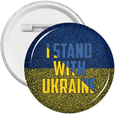 5 Kom Stojim Sa Ukrajinskim Značkama Okrugle Igle Dekor Za Odjeću Šešir Dodatna Oprema Mali 1.2 Moli Se Za Ukrajinu