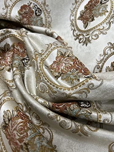 Decora Furnishings luksuzno tkano žakard viktorijansko ogledalo cvjetni dizajn teška tkanina za namještaj za presvlake trpezarijske