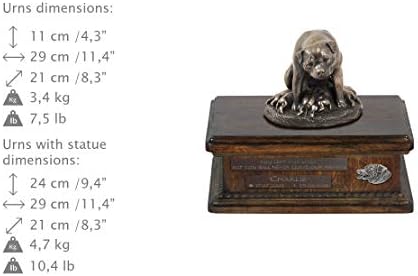 Rotvajler Mama 2, urna za spomen pepeo psa sa statuom, imenom i citatom za kućne ljubimce-Artdog personalizovano