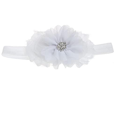 Bloomposh Baby White Headbands trake za kosu elastike Hair Accessories za djevojčice novorođenčad mala djeca