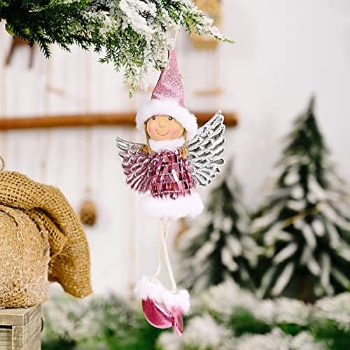 Božićni ukras Anđeoski privjesak Sequin Long Noge Djevojka Božićno drvce Charm velike božićne kuglice ukrasi