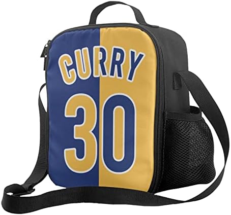 Changzixlaw Golden State Basketball cu-rry fans # 30 Dječaci Djevojčice Muška Ženska torba za ručak kutija za ručak preko prenosivih torbi za zadržavanje toplote Unisex