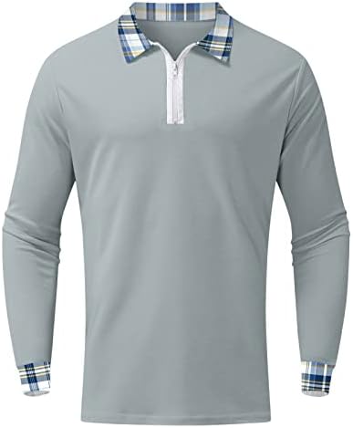 Polo dugih rukava ubrzane košulje za muškarce prugasti ovratnik casual atletske golf majice polo t majice