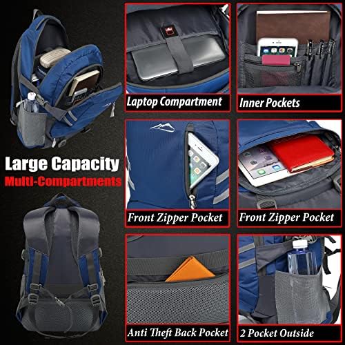 Protrade ruksak za knjige za fakultet za laptop Travel, Fit laptop do 15,6 inčni višestruki odjeljak sa USB punjenjem Port protiv