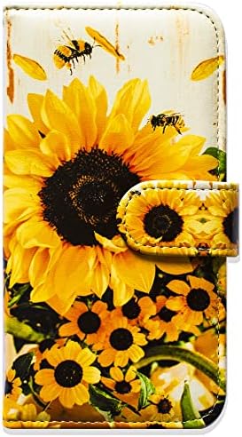 Bcov Galaxy A02s Case, suncokretova pčela preklopna futrola za telefon Navlaka za novčanik sa držačem za kartice postolje za Samsung