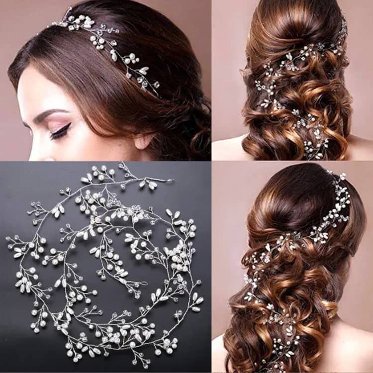 VMila Wedding Hair Accessories za žene djevojke Prom Hair Accessories Hair Vine modni nakit za kosu Bridal Headband Pearl Crystal