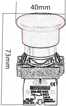 Sklop gumba za glavu make 40 mm XB2-BC21 XB2-BC31 XB2-BC42 XB2-BC51 XB2-BC61 Prekidač za samo-smanjenje