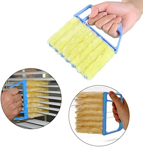 Venecijanska ručna slijepa za čišćenje prašine za čišćenje zavjesa za uklanjanje prašine narančasta sa 7 skidačkih rukava od mikrofibera