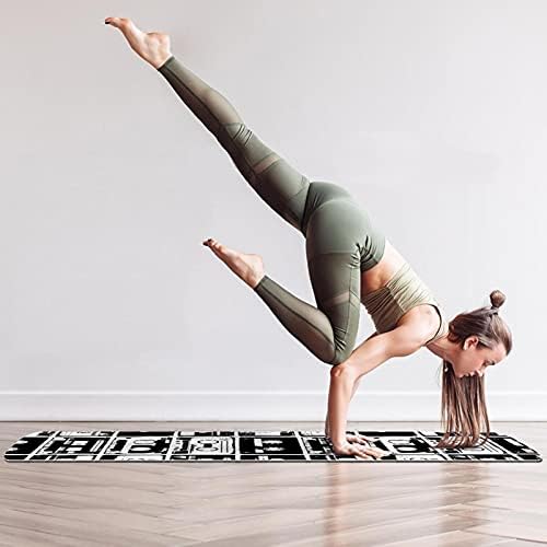 Debela neklizajuća Vježba & amp; fitnes 1/4 prostirka za jogu sa retro trakom za Yoga Pilates & amp; Vježba fitnesa na podu