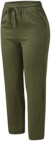 Wocachi ženske klasične patvene pantalone, ležerne labave fit široke noge ravno dugačke pantalone sa crtežom
