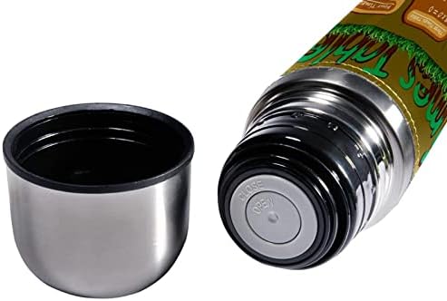 SDFSDFSD 17 oz Vakuum izolirane boce od nehrđajućeg čelika Sportska kavana Putna krigla Flash Pravi kožni omotani BPA Besplatno, Times