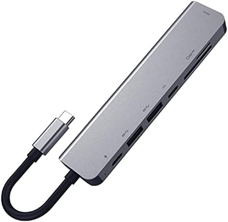 7-U-1 USB C Hub Type-C 4k HDMI-kompatibilni RJ45 USB SD/TF čitač kartica PD USB priključak za brzo punjenje za pametne uređaje