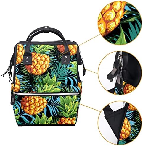 Guerotkr putni ruksak, vrećice za pelene, ruksak pelena, tropsko lišće uzorak ploda ananasa
