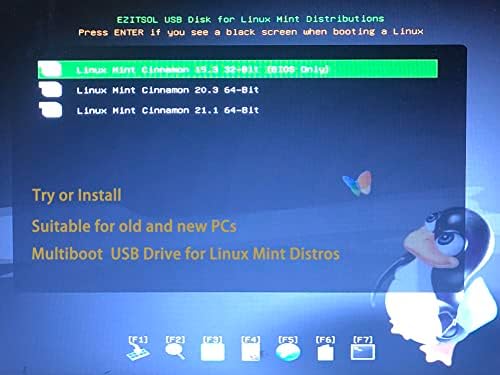 Ezitol Linux Mint USB 21.1 i 20.3 64bit, 19.3 32bit | 3in1 Bootable Linux USB za Linux Mint, 16GB Flash Drive, USB stick, Pogon za skok, Pendrive, Palk pogon