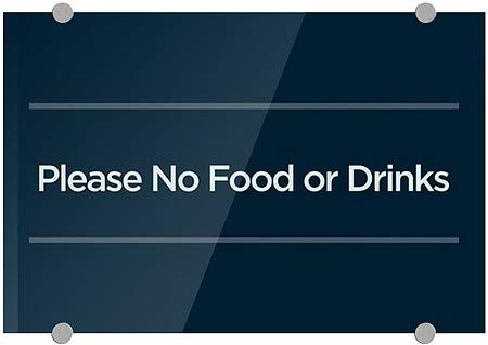 CGsignLab | Molimo vas da nema hrane ili pića -Basic Mornary Premium akrilni znak | 18 x12