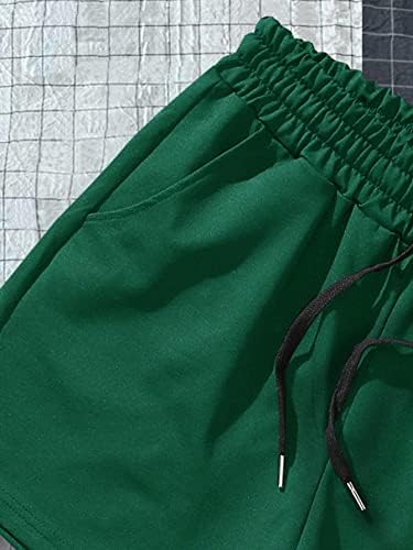 Gorglitter muške slova grafičke staze kratke hlače za struk za crtanje Ljetni trenerke s džepovima