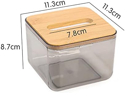 Minimalistički držač poklopca kutije za maramice čist držač tkiva kvadrat sa bambusovim poklopcem moderna prozirna kutija za dozator