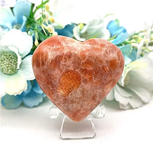 Shitou2231 1pc Natural Golden Sunstone srca ručno izrađene kvarcne kristalne dragulje Čakra Stone Reiki Izlečenje kućnog ukrasa zacjeljivanje