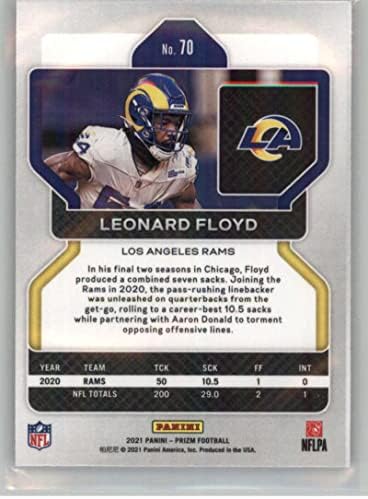 2021 Panini Prizm 70 Leonard Floyd Los Angeles Rams NFL fudbalska trgovačka kartica