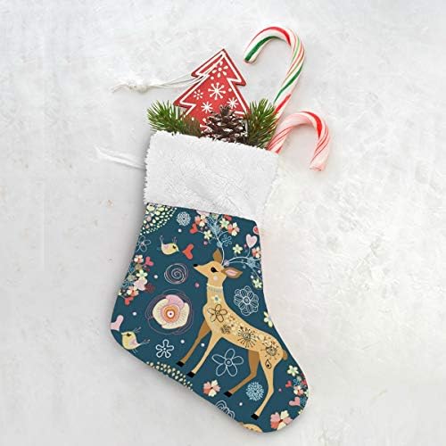 Alaza Božićne čarape Božićni uzorak sa jelenom klasikom personalizirali male ukrase za čarape za obiteljski odmor sezona zabava od
