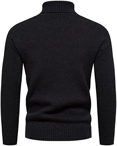 Ružni džemper za muškarce, muški džemper džemper s visokim vratom Čvrsta boja tanka džemper