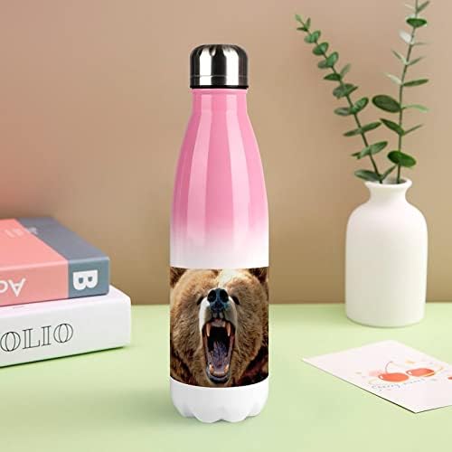 Roaring Grizzly Bear 17oz Sportski boca za vodu od nehrđajućeg čelika vakuum izolirana cola oblika za višekratnu boju za višekratnu