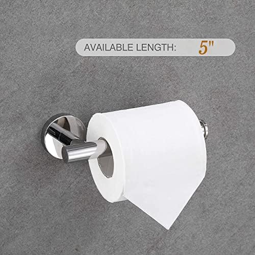 Ushower ručni prsten i toaletni držač papira Combo Set, polirani hrom, izdržljiv SUS304 nehrđajući čelik, 2 komada