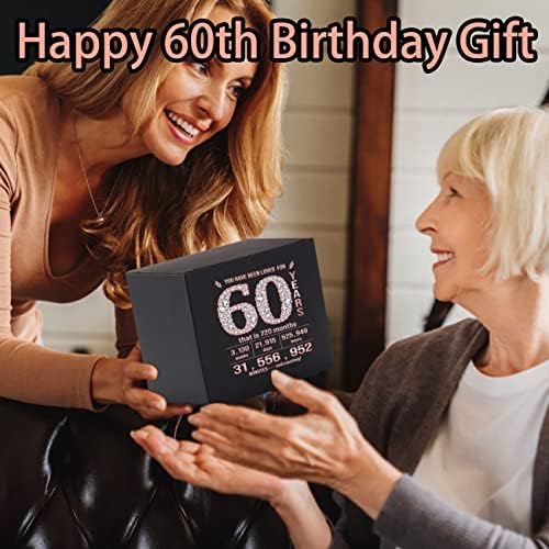 Bdayptiptiption 60. rođendanski pokloni za žene, okretanje 60-godišnjeg rođendanskog poklona, ​​1963. sretan 60. Byr Day za nju, šezdeset