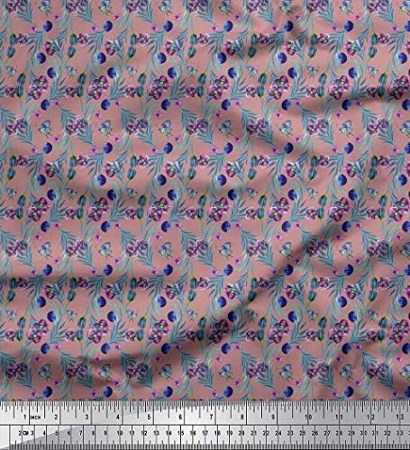 Soimoi pamuk dres tkanine lišće, cvjetni & amp;leptir Shirting štampane tkanine 1 dvorište 58 inčni širok