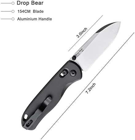 Kizer drop Bear EDC sklopivi nož sivi aluminijumski džepni nož, 154cm Čelični vanjski alati sa palcem, V3619C1