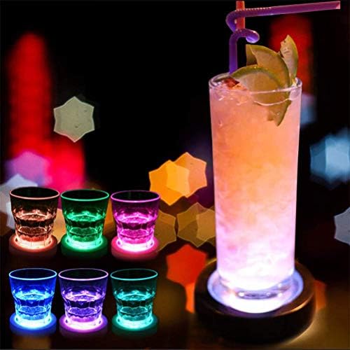 LED podmetači za piće, lafeina USB punjiva svjetlost podmetači za bar piv pića, čaše za vino, čaše za vino svjetlosni držač za čaše za zabavu, vjenčanje, bar