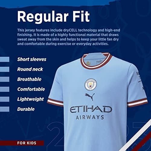 Manchester City FC Puma dječaci i djevojčice 2022/23 replika dresa domaćeg fudbala