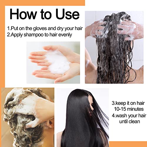 VOJO Black Hair Dye šampon, Instant šampon za farbanje kose za muškarce i žene-šampon za prekrivanje sijede kose, prirodni biljni