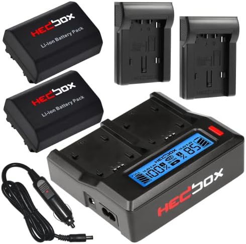 HEDBOX RP-DC50 / FZ100 dva HED-FZ100 stil baterije i RP-DC50 Dvostruki komplet za punjač - mogu se koristiti sa Alpha kamerama